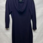 Connected Apparel Connected Cowl Neck Women's Purple Sweater Dress Size Large Bodycon 3/4 Sleeve Photo 0