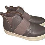 JSlides J/SLIDES Holland Sneaker High Top Slip On Platform Leather Comfort Taupe Size 8M Photo 1