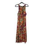 Natural Life Halle Printed Halter Maxi Dress in Fuchsia Floral - Size M Photo 4