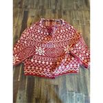 CAbi  shrug wool blend knit sweater fair isle size medium Photo 1