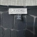 J Valdi Black Swim Cover or Tunic Size Large Long Sleeve Cutout Detail Photo 1