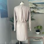 BCBGMAXAZRIA BCBG tan silky safari shirt dress Photo 2