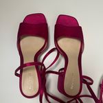 Reformation Magda Ankle Tie Satin Heels Size 6.5 Photo 2