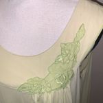 Vintage 70s Lorraine Nylon Nightgown Yellow Floral Medium Made USA Photo 2