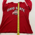 Ohio State Buckeyes Thermal Long Sleeve Shirt Medium | Red Waffle Knit OSU Top Photo 4