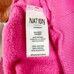 Nation Ltd Sunny Sweatshirt Girl Crush Size XS Pink Ribbed Crew Balloon Sleeve Photo 6
