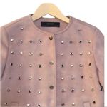 ZARA  Suede Effect Studded Jacket Photo 2
