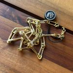 Adinas Jewels Safety Pin Necklace Gold Photo 3