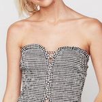 EXPRESS gingham Lace Up Tube Top Photo 1
