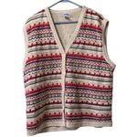 Koret City Blues Sweater Vest Size 1X Button Down Cotton Blend Knit Classic Photo 0