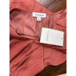 NEW Calligraphie Womens Coral Wrap Blouse Size L Long Sleeves Satin Crepe Boho Orange Size L Photo 6