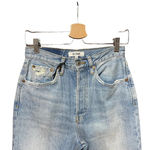 RE/DONE '70s Ultra High Waist Stove Pipe Jeans in Worn Blue Size 26 Photo 3