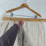 Old Navy XL Linen Blend Pull On Pants Tan White Striped Elastic Waist Tapered Le Photo 4