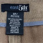 East 5th Petite Cuffed Wide Leg Dress Pants Trousers Taupe Brown 8P Photo 8