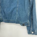 DL1961  Maddox Denim Trucker Jacket Button Front Pockets Medium Wash Size L Photo 9