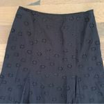 Nine & Co. Black Eyelet Cotton Midi Flare Skirt Size 8 Photo 2