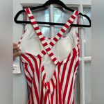 Lands' End  Stripe Chlorine Resistant X-Back One Piece Swimsuit Plus Size 18 NWT Photo 4