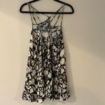 Anthropologie  Black White Sheer Strappy Mini Dress Sundress Medium M Photo 4