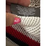 Wooden Ships ‎ Paola Buendia Striped Knit Sweater Cream Red Blue Nautical Photo 3