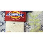 Dickies  Cotton V Neck Scrub Top Small Purple Pink Flowers Medical Vet Uniform Photo 5