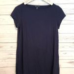 Eileen Fisher  boat neck Navy Tunic short sleeve Photo 1