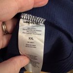 Lands' End New Women's Long Sleeve Waffle Funnel Neck Top Navy Plus 2X Blue Photo 7