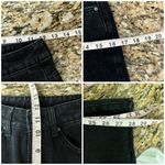 Romwe  Women’s Black Flame Pocket Straight Leg Jeans High Rise Goth Grunge Punk 2 Photo 3