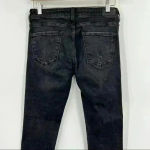 ZARA  Woman Premium Denim Black Skinny Distressed Jeans Size‎ 8 Photo 4