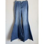 We The Free Women's Just Float On Flare Jeans 27 High Rise Raw Hem Boho Festival Photo 5
