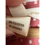 Monteau  Los Angeles Shirt Women's Medium Pink Polka Dot Cap Sleeves Blouse Top Photo 2