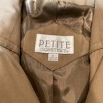 Petite Sophisticate Womens Tan Double Breasted Trench Coat Size M Photo 1