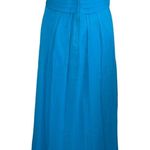 David's Bridal David’s Bridal Floral Full Length Strapless Dress Size 6 TEAL GREEN Wedding Photo 5