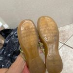 Bongo Womens Sandals Size 10M Green Braided Straps Cork Flower Accent EUC Photo 4