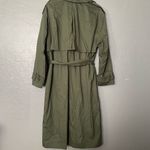 Banana Republic  Green Trench Coat Size Large Petite Photo 5
