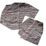 Lucky Brand Southwestern Bohemian Jacquard and Terry Hooded Snap Poncho Sweater Photo 11