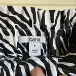 Bar III Black & White Zelda Zebra Print Paper Bag Waist Mini Skirt #R Photo 4