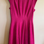 Elle Pink Textured Cap Sleeve Fit Flare Dress Size Small Photo 0