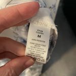 Lush Clothing LUSH White And Blue Floral Open Back Flowy Blouse- Size Medium Photo 4