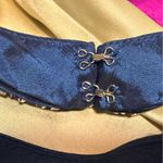 Wow! Prom & Pageant 100% Silk Formal Dress Sleeveless Gold Blue Y2K Size 4 Photo 5