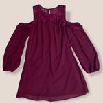 Bailey blue  Burgundy Cold Shoulder Dress Photo 0