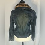 Route 66 Vintage Denim Jacket with Faux Fur Collar Photo 4
