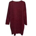 Janette Plus USA Women's Burgundy Long Sleeve Sweater Dress Lace Ties Size‎ 1X Red Size XL Photo 1