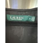 Lauren Ralph Lauren Black Side Tie Floral Bell Sleeve V Neck Wrap Top Medium Pink Photo 2