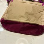 Bensimon Color Block Tan Purple Sporty French Messenger Bag Photo 12