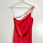 Katie May Winnipeg One Shoulder Ruched Knit Gown in Coral Size Large Photo 7