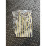 NWT J Crew Striped Classic Fit Boy Shirt Button Top Blue Yellow White Women’s‎ 2 Photo 6