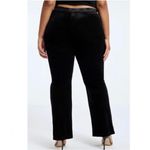 Good American  Black Velvet Wide Leg Trouser Pants 22 PLUS Photo 6