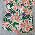 H&M  Women’s Tropical Resort Relaxed Multicolor Shortsleeve Tunic Top Dress XL Photo 9