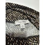 Dress Barn Brown and White Geometric Print A-Line Skirt, size S Photo 3