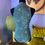 Vintage 90s/Y2k Charlotte Russe Sheer Mesh Floral Mock Neck Bodysuit Size S Gray Photo 2